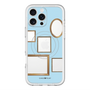 スリムプロテクションプレミアムケース with MagSafe［ Photo Frames - Light Blue ］