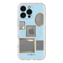スリムプロテクションプレミアムケース with MagSafe［ Photo Frames - Light Blue ］