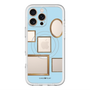 スリムプロテクションプレミアムケース with MagSafe［ Photo Frames - Light Blue ］