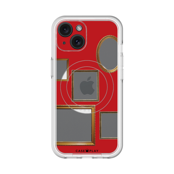スリムプロテクションプレミアムケース with MagSafe［ Photo Frames - Red ］
