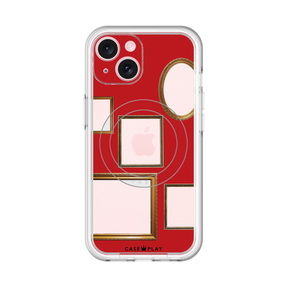 スリムプロテクションプレミアムケース with MagSafe［ Photo Frames - Red ］