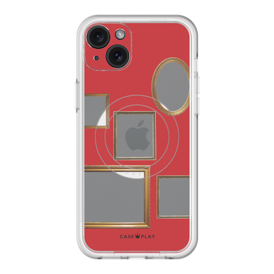 スリムプロテクションプレミアムケース with MagSafe［ Photo Frames - Red ］