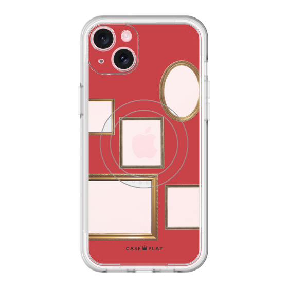 スリムプロテクションプレミアムケース with MagSafe［ Photo Frames - Red ］
