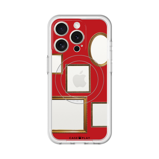 スリムプロテクションプレミアムケース with MagSafe［ Photo Frames - Red ］