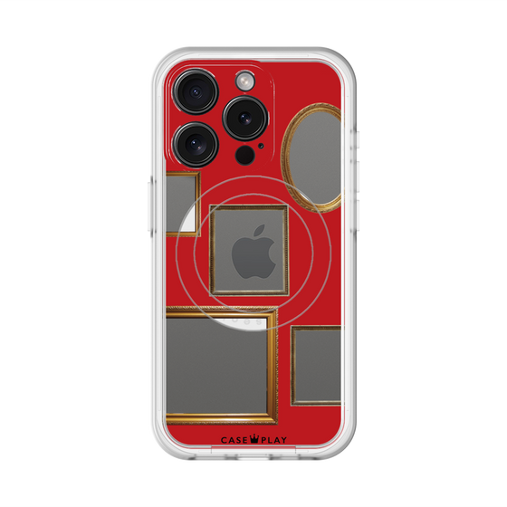 スリムプロテクションプレミアムケース with MagSafe［ Photo Frames - Red ］