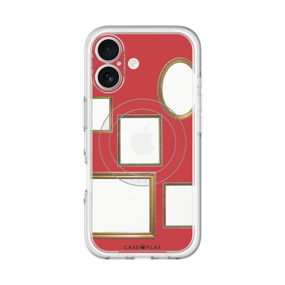 スリムプロテクションプレミアムケース with MagSafe［ Photo Frames - Red ］