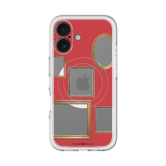 スリムプロテクションプレミアムケース with MagSafe［ Photo Frames - Red ］
