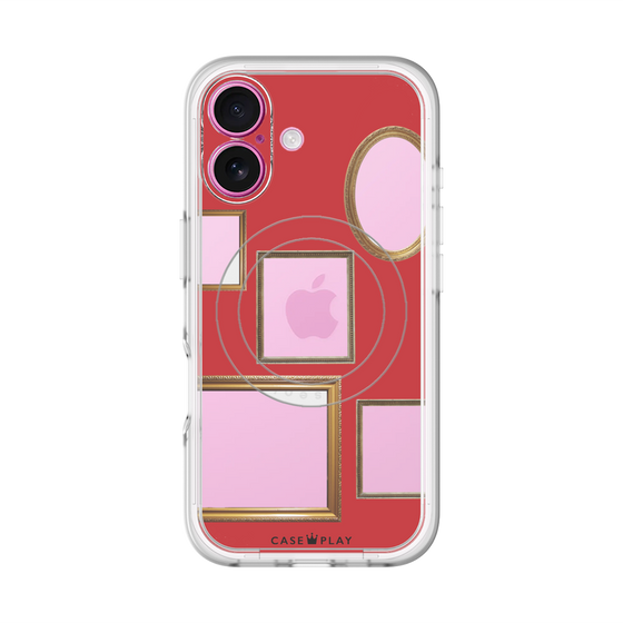 スリムプロテクションプレミアムケース with MagSafe［ Photo Frames - Red ］