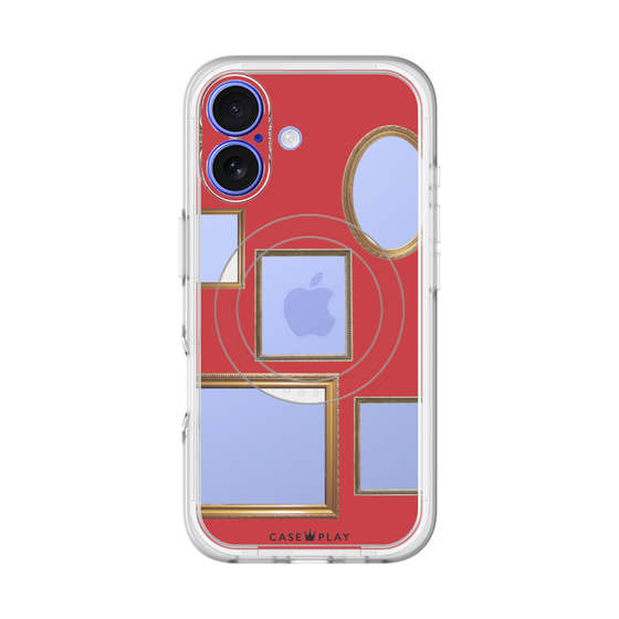 スリムプロテクションプレミアムケース with MagSafe［ Photo Frames - Red ］