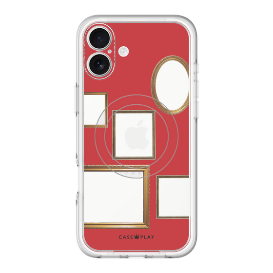 スリムプロテクションプレミアムケース with MagSafe［ Photo Frames - Red ］