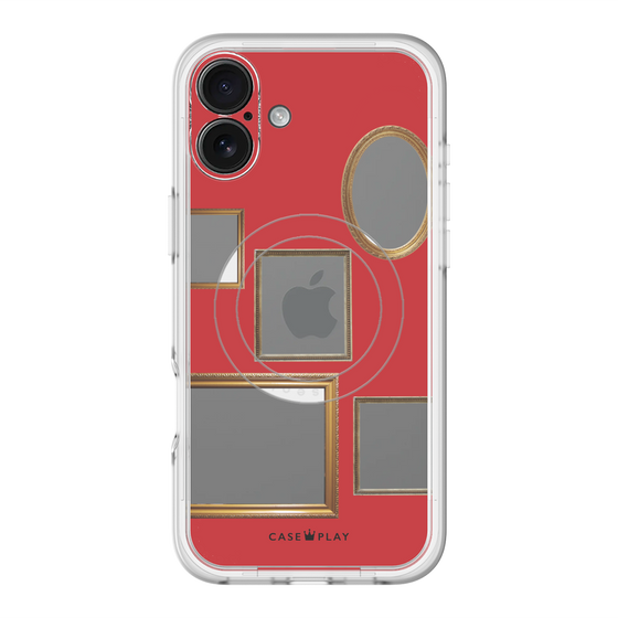 スリムプロテクションプレミアムケース with MagSafe［ Photo Frames - Red ］