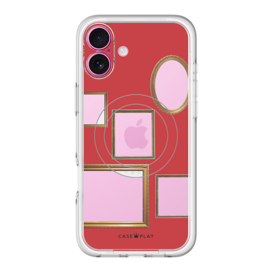 スリムプロテクションプレミアムケース with MagSafe［ Photo Frames - Red ］