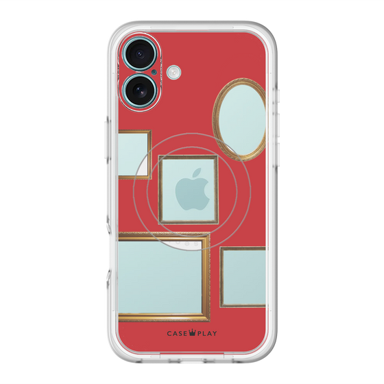 スリムプロテクションプレミアムケース with MagSafe［ Photo Frames - Red ］