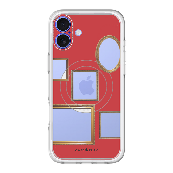 スリムプロテクションプレミアムケース with MagSafe［ Photo Frames - Red ］