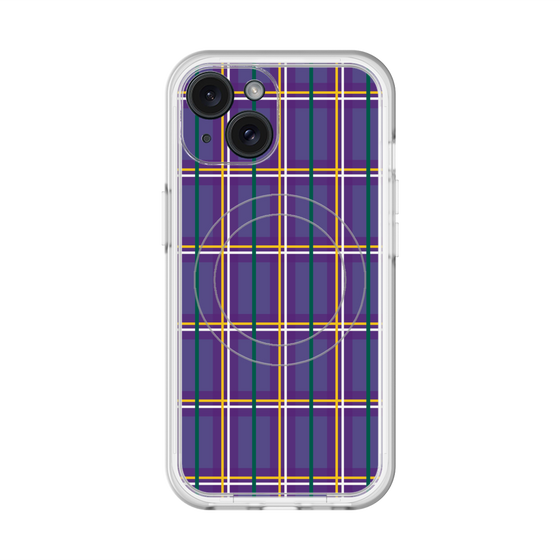 スリムプロテクションプレミアムケース with MagSafe［ Tartan Check - Purple ］