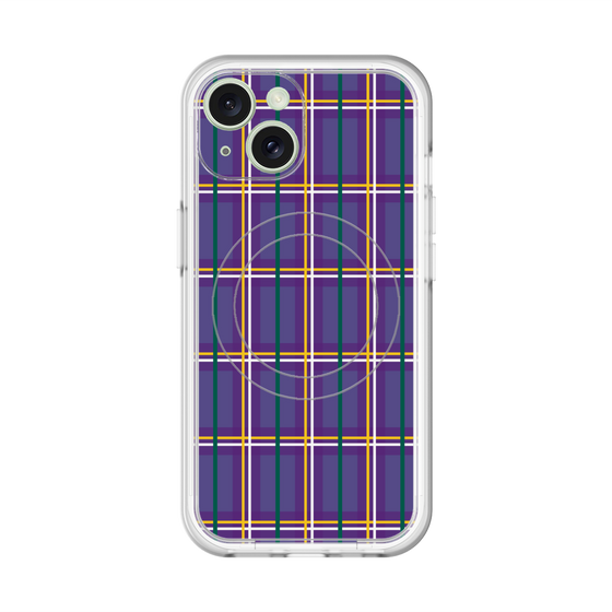 スリムプロテクションプレミアムケース with MagSafe［ Tartan Check - Purple ］