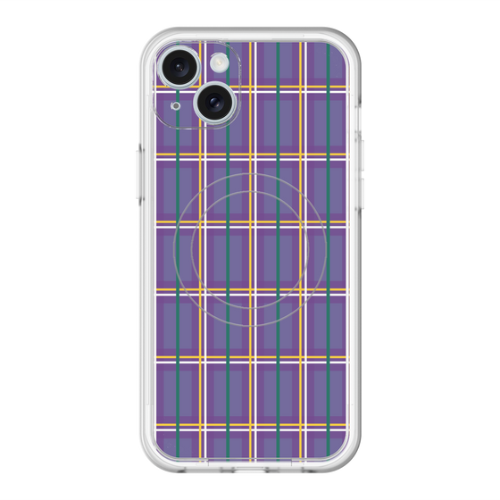 スリムプロテクションプレミアムケース with MagSafe［ Tartan Check - Purple ］