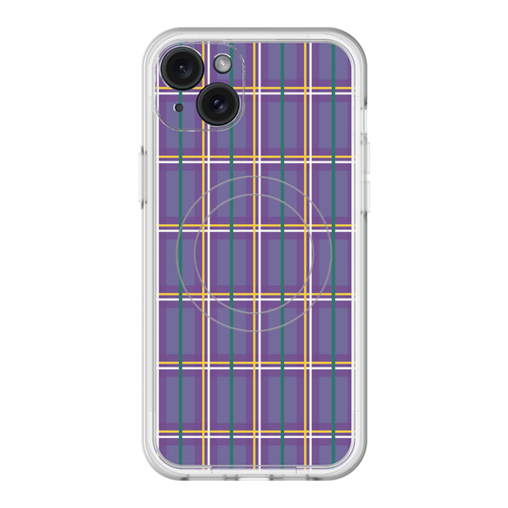 スリムプロテクションプレミアムケース with MagSafe［ Tartan Check - Purple ］