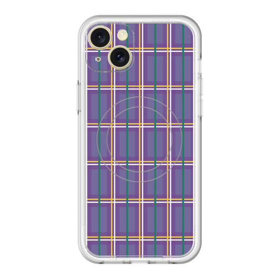 スリムプロテクションプレミアムケース with MagSafe［ Tartan Check - Purple ］