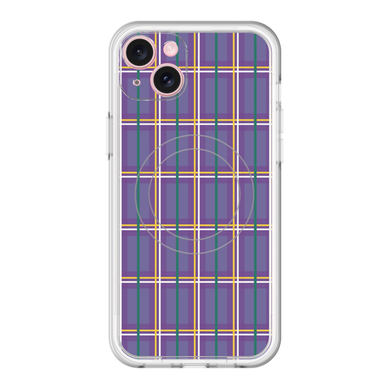 スリムプロテクションプレミアムケース with MagSafe［ Tartan Check - Purple ］