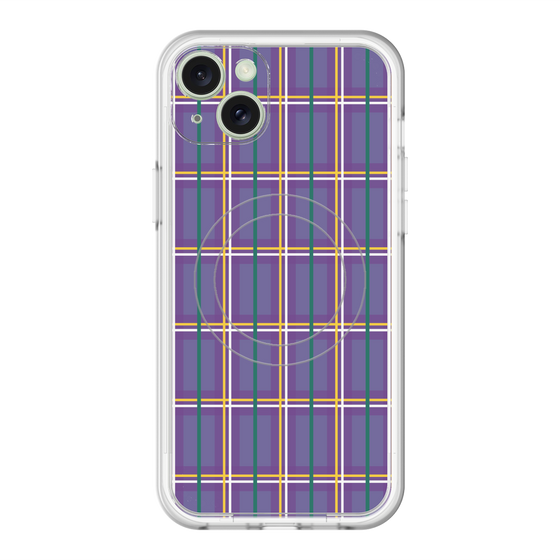 スリムプロテクションプレミアムケース with MagSafe［ Tartan Check - Purple ］