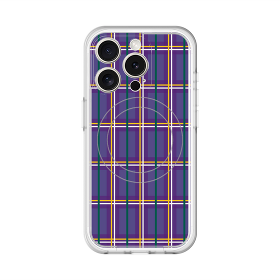 スリムプロテクションプレミアムケース with MagSafe［ Tartan Check - Purple ］