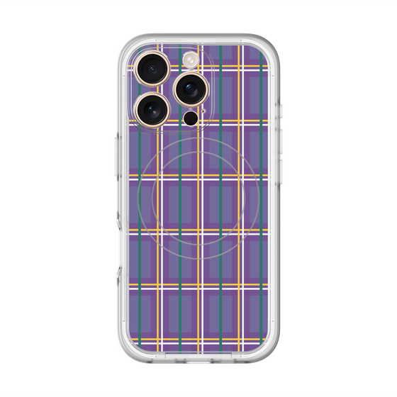 スリムプロテクションプレミアムケース with MagSafe［ Tartan Check - Purple ］
