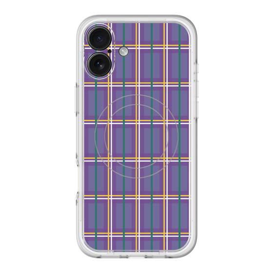 スリムプロテクションプレミアムケース with MagSafe［ Tartan Check - Purple ］