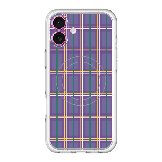 スリムプロテクションプレミアムケース with MagSafe［ Tartan Check - Purple ］