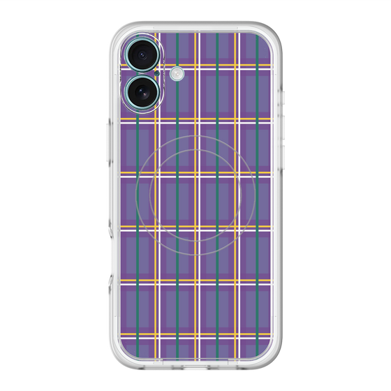 スリムプロテクションプレミアムケース with MagSafe［ Tartan Check - Purple ］