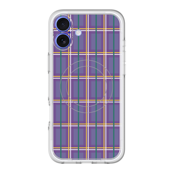 スリムプロテクションプレミアムケース with MagSafe［ Tartan Check - Purple ］