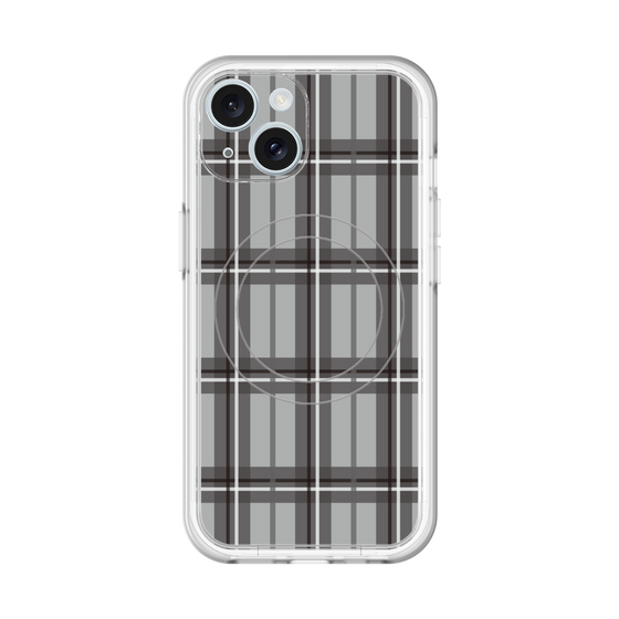 スリムプロテクションプレミアムケース with MagSafe［ Tartan Check - Gray ］