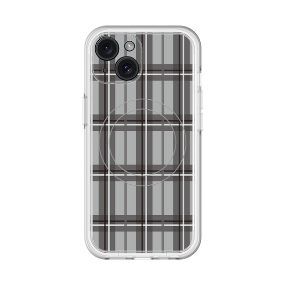 スリムプロテクションプレミアムケース with MagSafe［ Tartan Check - Gray ］