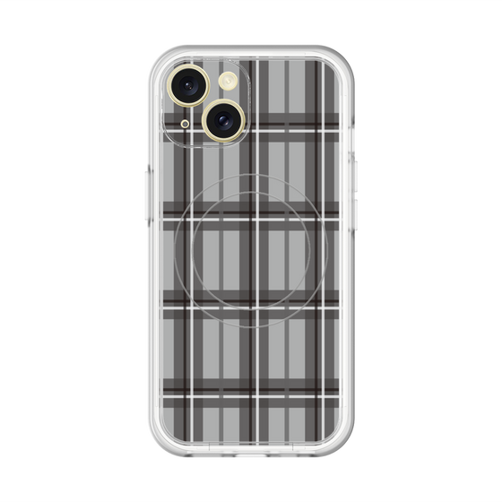 スリムプロテクションプレミアムケース with MagSafe［ Tartan Check - Gray ］