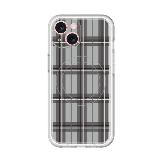 スリムプロテクションプレミアムケース with MagSafe［ Tartan Check - Gray ］