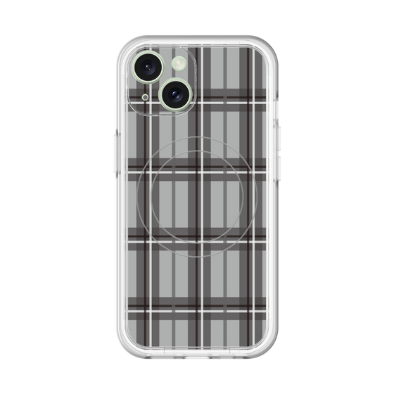 スリムプロテクションプレミアムケース with MagSafe［ Tartan Check - Gray ］