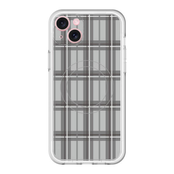スリムプロテクションプレミアムケース with MagSafe［ Tartan Check - Gray ］