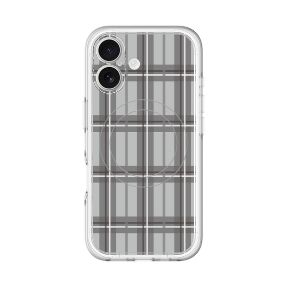 スリムプロテクションプレミアムケース with MagSafe［ Tartan Check - Gray ］