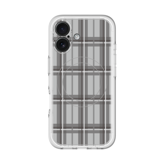 スリムプロテクションプレミアムケース with MagSafe［ Tartan Check - Gray ］