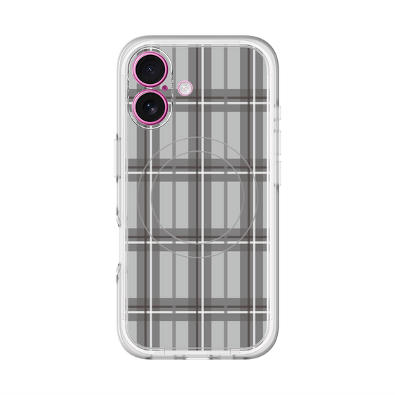 スリムプロテクションプレミアムケース with MagSafe［ Tartan Check - Gray ］