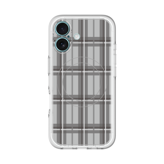 スリムプロテクションプレミアムケース with MagSafe［ Tartan Check - Gray ］