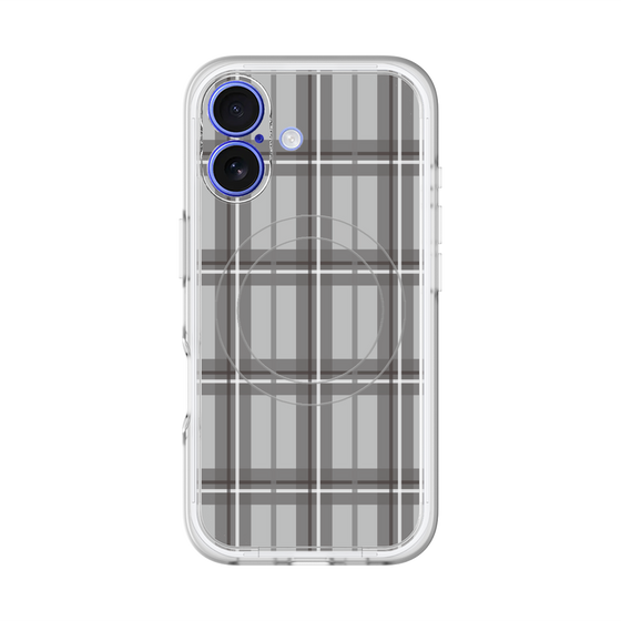 スリムプロテクションプレミアムケース with MagSafe［ Tartan Check - Gray ］