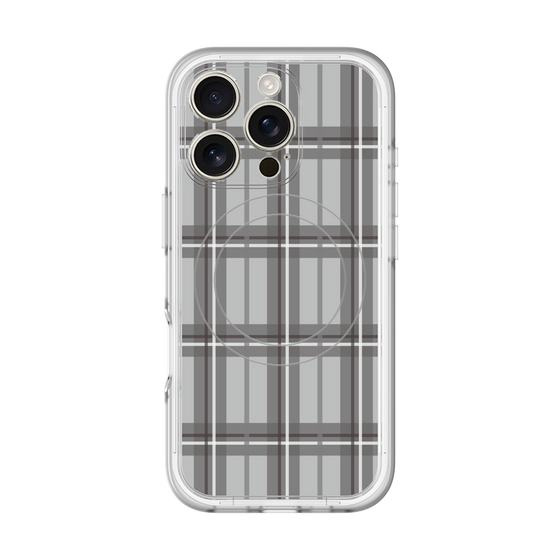 スリムプロテクションプレミアムケース with MagSafe［ Tartan Check - Gray ］