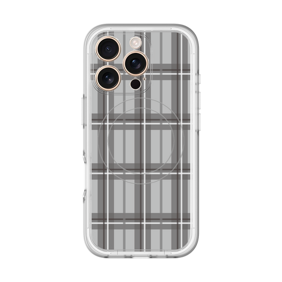 スリムプロテクションプレミアムケース with MagSafe［ Tartan Check - Gray ］