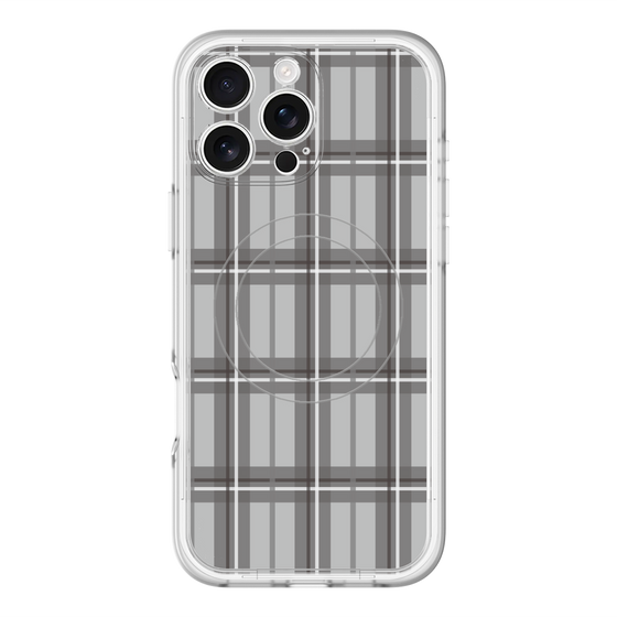 スリムプロテクションプレミアムケース with MagSafe［ Tartan Check - Gray ］