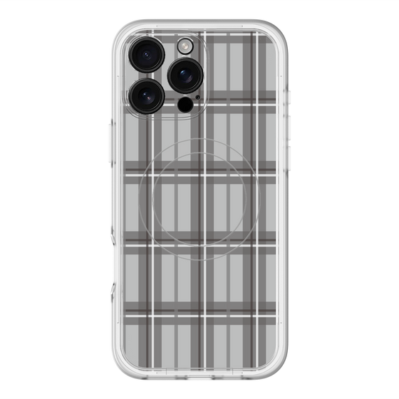 スリムプロテクションプレミアムケース with MagSafe［ Tartan Check - Gray ］