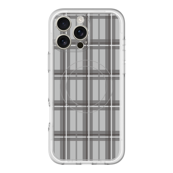 スリムプロテクションプレミアムケース with MagSafe［ Tartan Check - Gray ］