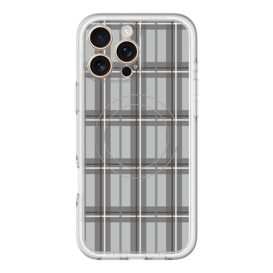 スリムプロテクションプレミアムケース with MagSafe［ Tartan Check - Gray ］