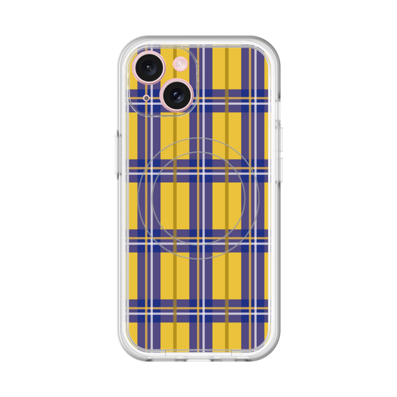 スリムプロテクションプレミアムケース with MagSafe［ Tartan Check - Yellow ］