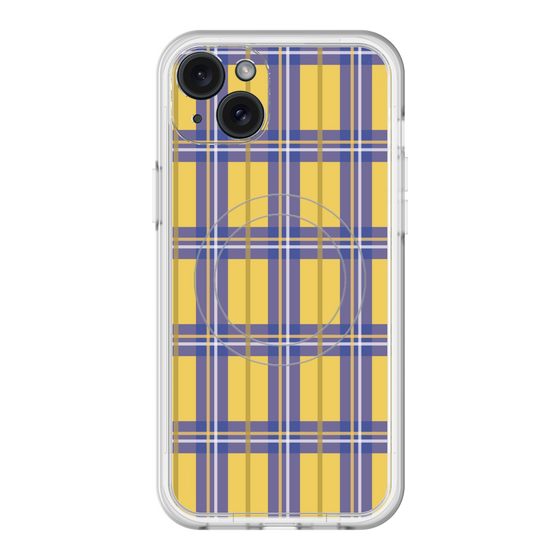 スリムプロテクションプレミアムケース with MagSafe［ Tartan Check - Yellow ］